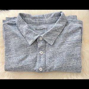 STITCH FIX HAWKER RYE Essential Collared Tee Polo XL Blue Melange Slim Fit